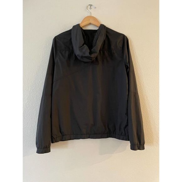 Volcom Girls Size M 12 Black Enemy Stone Windbreaker Jacket Hooded Zip Up - Picture 3 of 10